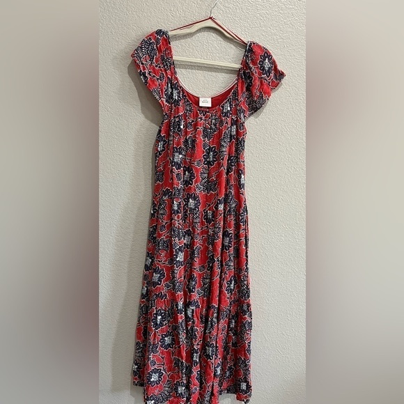 Knox Rose Red Floral Dress Size Medium Cruise wear, nautical, tropical, bright - Picture 3 of 10